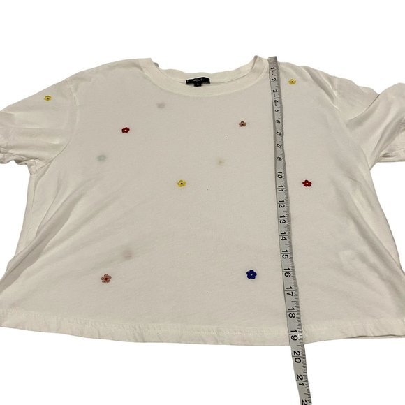 Rails The Boxy Crew White Multi-Color Daisy Embroidery Size S - Picture 8 of 8